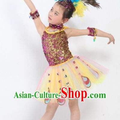 Peacock Dance Costumes Complete Set for Kids