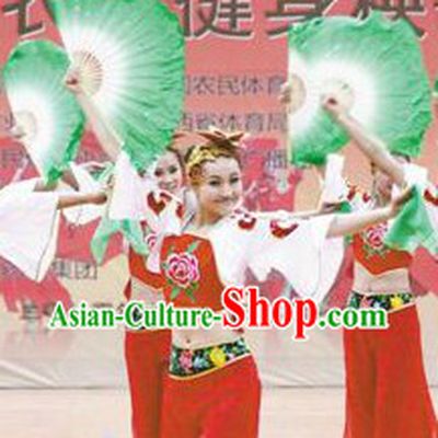 Female Yangge Dance Costumes and Hat