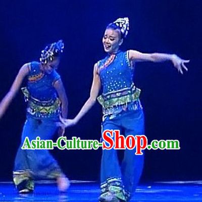 Traditional Chinese Folk Dance Costumes Complete Set