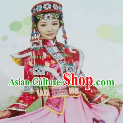 Mongolian Dance Costumes and Hat