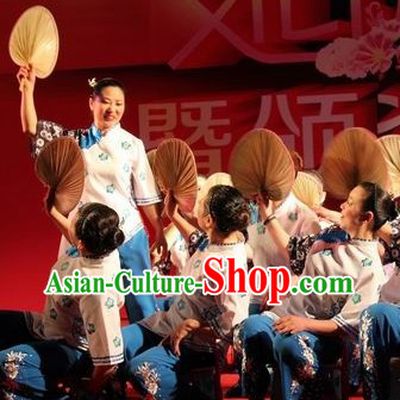 Traditional Chinese Grandmother Dance Costumes Complete Set