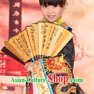 Ancient Palace Imperial Emperor Clothes and Hat Complete Set for Kids
