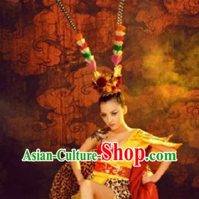 Monkey King Sun Wukong Female Version Costumes and Headwear Complete Set