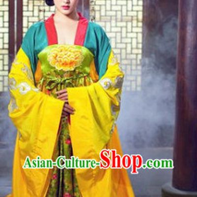 Ancient Chinese Imperial Palace Dresses and Hair Accessories Complete Set