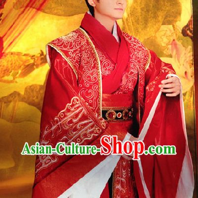 Chinese Classical Princess Wedding Outfit and Crown Complete Set