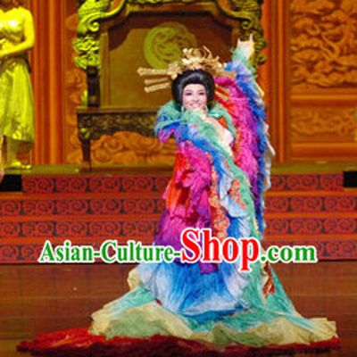Tang Dynasty Empress Clothes and Headwear Complete Set