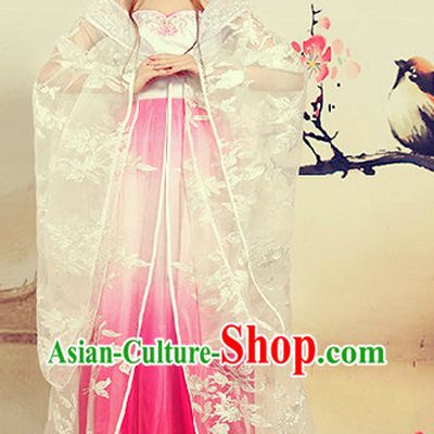 Ancient Chinese White Beauty Floral Dress