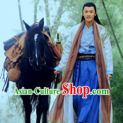 Ancient Chinese Swordsman Kung Fu Master Dresses Complete Set
