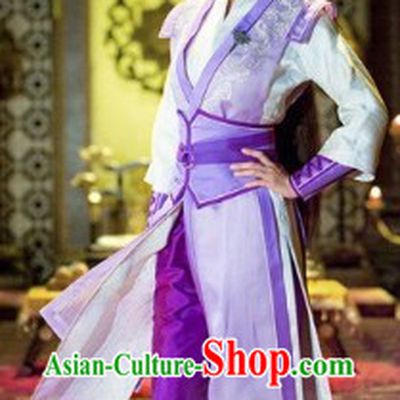 Gu Jian Feng Xueqing Swordwoman Clothing and Headdress Complete Set
