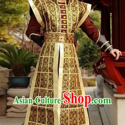Ancient Chinese General Outfit and Hat Complete Set