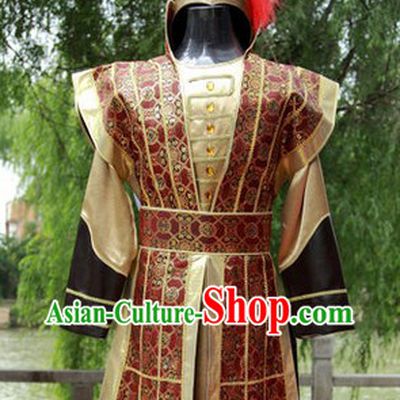 Ancient Chinese General Armor Costumes and Helmet Complete Set