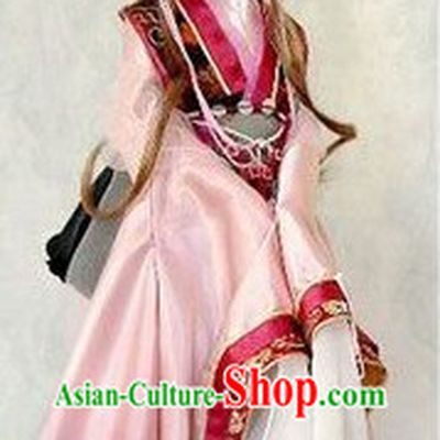 Chinese COS Ancient Costumes and Headdress Complete Set