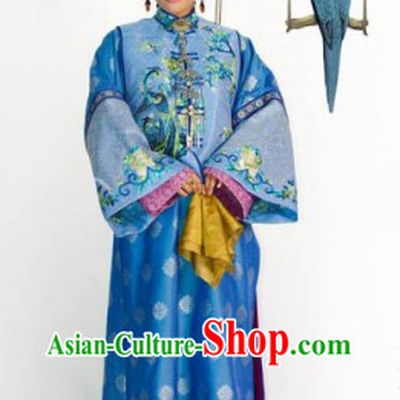 Qing Dynasty Imperial Princess Dresses and Headdress Complete Set