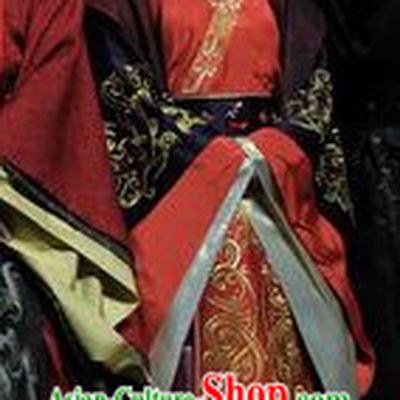 Chinese Han Clothing Wedding Dress and Hair Accessories Complete Set
