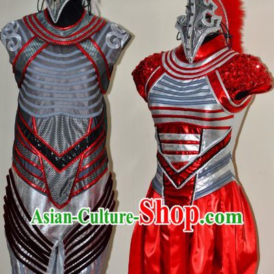 Chinese Spring Festival Gala 2014 Opening Dance Horse Dance Costumes and Headwear Complete Set