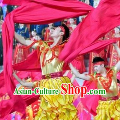 Chinese Spring Festival Gala 2014 Opening Dance Costumes and Headwear Complete Set for Men