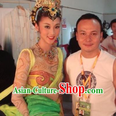Beijing Olympic Games Opening Ceremony Feitian Ribbon Dance Costume Complete Set