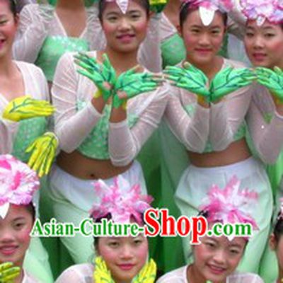 Jasmine Flower Competition Dance Costume and Headwear Complete Set
