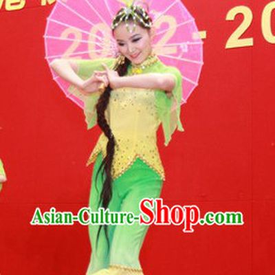 Jasmine Flower Recital Dance Costume and Headdress Complete Set