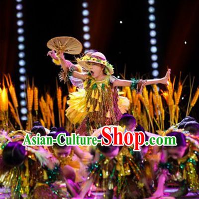 Cornfield Fairytale Kids Dance Costumes and Hat