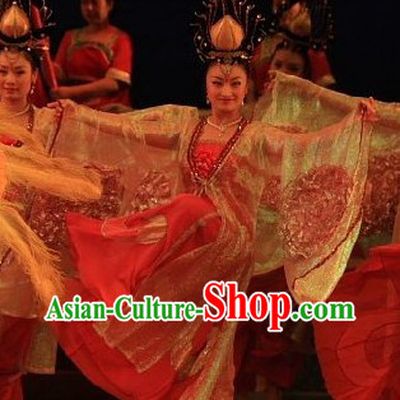 Tang Dynasty Imperial Palace Dance Costume and Headdress Complete Set