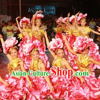 Flower Dance Costume Dancewear and Headwear Complete Set