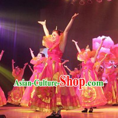 High Collar Flower Dan Costumes and Headdress Complete Set