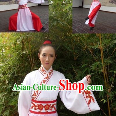Chinese Classical Dance Shan Wu Cang Qiong Costumes with Red Pants