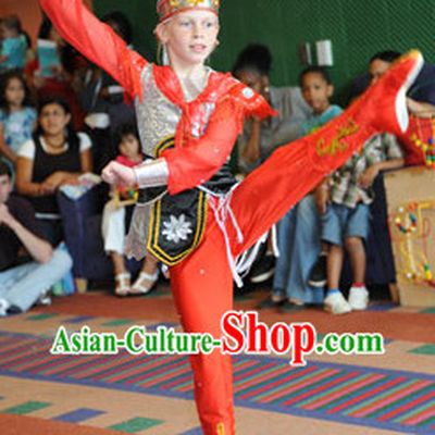 China Classical Dancing Costumes and Hat - Mulan Returns