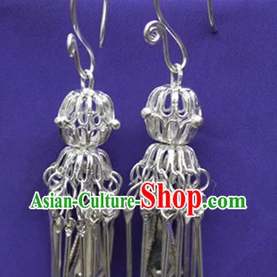 Traditional Miao Silver Earrings
