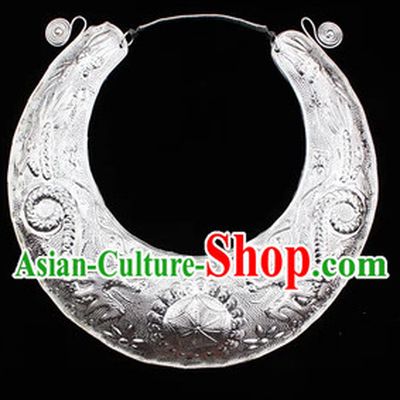 Traditional Miao Silver Dragon Necklace