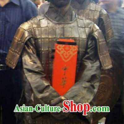 Action Art Living Sculpture Ancient Chinese Warrior Costumes Complete Set