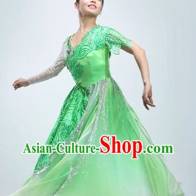Green Spring Recital Dance Uniform and Headwear