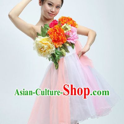 Short Style Floewrs Dance Costumes