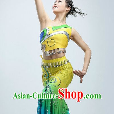 Peacock Dance Suit and Headwear for Women or Kids