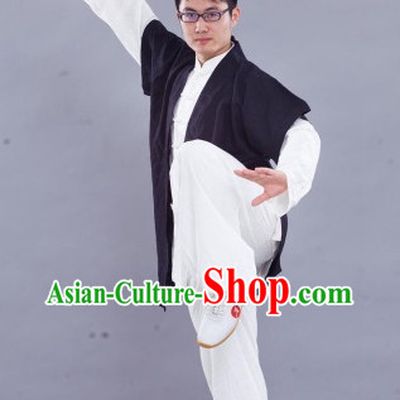 Traditional Chinese Kung Fu Silk Uniform with Vest