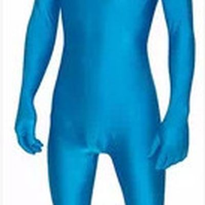 Lycra Spandex Blue Stage Performance Bodysuit Dance Costume