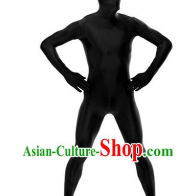 Black Stage Performance Bodysuit Lycra Spandex Dance Costume
