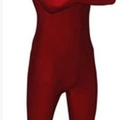Dark Red Stage Performance Bodysuit Lycra Spandex Dance Costume