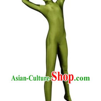 Light Green Stage Performance Bodysuit Lycra Spandex Dance Costume