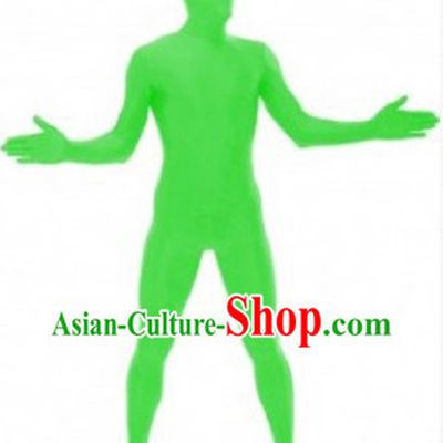 Bright Green Full Body Tight Dress Dance Costumes Lycra Spandex Bodysuit