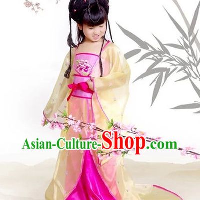 Pink Princess Guzhuang Hanfu Clothes for Kids
