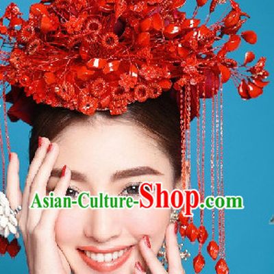 Red Wedding Phoenix Coronet
