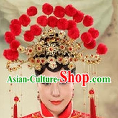 Red Wedding Headdress for Brides