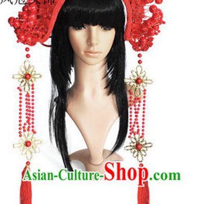 Red Wedding Ceremony Headdress