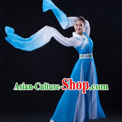 Professional Stage Performance Blue Shui Xiu Classical Dancing Costumes