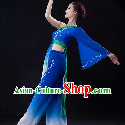Professional Stage Performance Color Transition Dancing Costumes