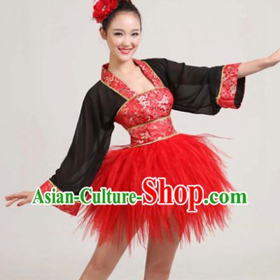 Traditional Short Hanfu Changed Style Dance Costumes