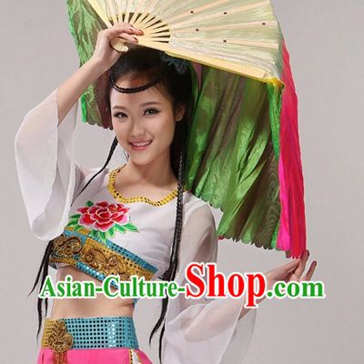 Professional Stage Performance Double Sides Silk Fan