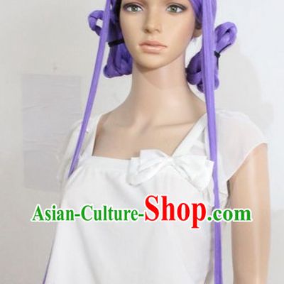 Ancient Chinese Style Cosplay Purple Long Wig for Women